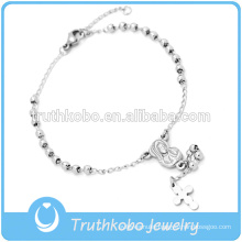 316 Stainless Steel Bead Wholesale Religious Rosary Bracelet for Girl Our Lady of Guadalupe Cross Bracelet for Catholic